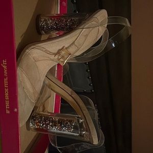 Charlotte Russe clear heels size 8